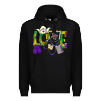 Black Mardi Gras Love Nurse Premium Hoodie - BundleAndBundleShop
