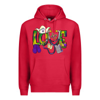 Cardinal Mardi Gras Love Nurse Premium Hoodie - BundleAndBundleShop