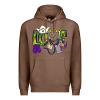 Chestnut Mardi Gras Love Nurse Premium Hoodie - BundleAndBundleShop