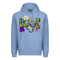Colony Blue Mardi Gras Love Nurse Premium Hoodie - BundleAndBundleShop