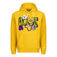 Lemon Mardi Gras Love Nurse Premium Hoodie - BundleAndBundleShop