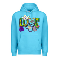 Ocean Blue Mardi Gras Love Nurse Premium Hoodie - BundleAndBundleShop