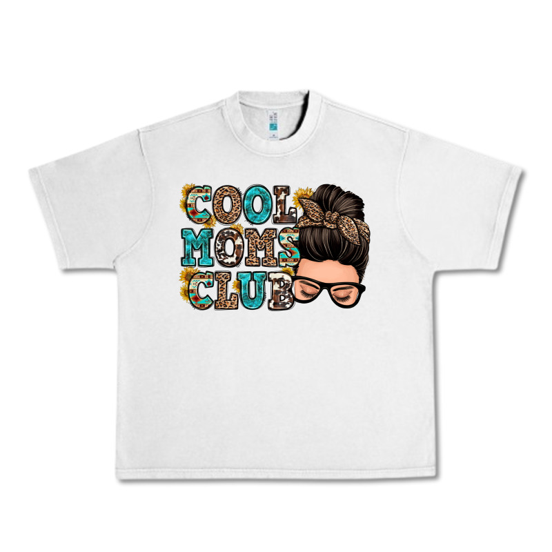 Cool Moms Club Messy Bun Urban Heavy Tee by Zillion Design Studio | Teevron