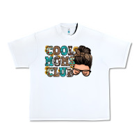White cool moms club messy bun Urban Heavy Tee - Zillion Design Studio