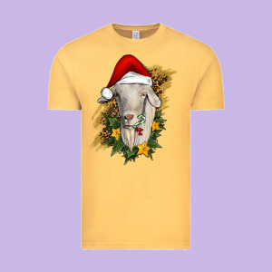 Christmas Goat Vintage Tee Designed By Ranaportraitstore