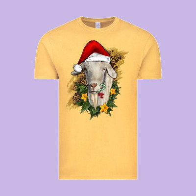 Christmas Goat Vintage Tee Designed By Ranaportraitstore