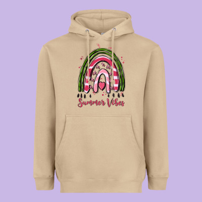 Summer Vibes Heavyweight Hoodie Designed By Maliassmallbusiness