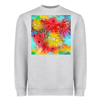Heather Grey fruits leopard seamless pattern Heavyweight Sweatshirt - Zillion Design Studio