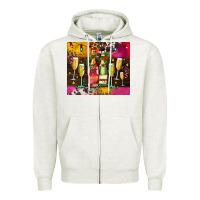 Oatmeal Heather Christmas champagne bottles and Zipper Hoodie - AdoDesignShop