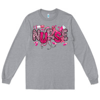 Heather Grey breast cancer nurse Long Sleeve Tee - JahusDesignShop