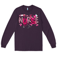 Plum breast cancer nurse Long Sleeve Tee - JahusDesignShop