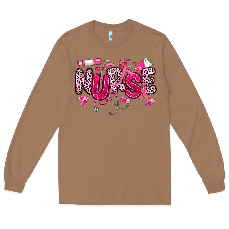 Breast Cancer Nurse Long Sleeve Tee by JahusDesignShop | Teevron