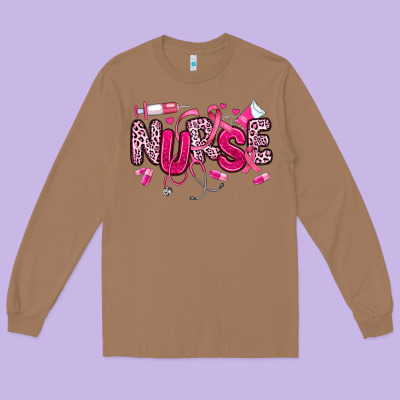 Breast Cancer Nurse Long Sleeve Tee Designed By Jahusdesignshop