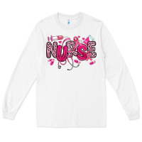 White breast cancer nurse Long Sleeve Tee - JahusDesignShop