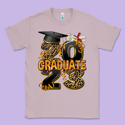 2023 Graduate Leopard Classic Tee Designed By Adodesignshop