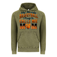 Vintage Olive my favorite basketball player calls me mom Vintage Hoodie - Zillion Design Studio