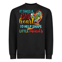 Black big heart to help shape little minds tbw Heavyweight Sweatshirt - texasbilliewilder