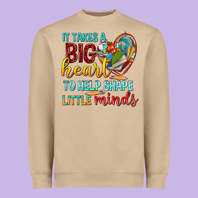 Big Heart To Help Shape Little Minds Tbw Heavyweight Sweatshirt Designed By Texasbilliewilder