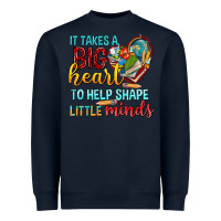 Navy big heart to help shape little minds tbw Heavyweight Sweatshirt - texasbilliewilder