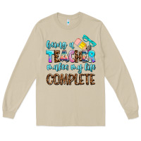 Mushroom being a teacher makes my life complate Long Sleeve Tee - AdoDesignShop