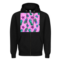 Black summer ocean seamless pattern Zipper Hoodie - BundleAndBundleShop
