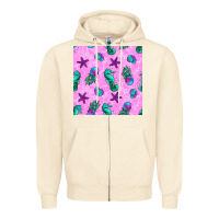 Sandshell summer ocean seamless pattern Zipper Hoodie - BundleAndBundleShop
