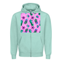 Seafoam summer ocean seamless pattern Zipper Hoodie - BundleAndBundleShop