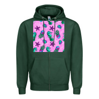 Sports Green summer ocean seamless pattern Zipper Hoodie - BundleAndBundleShop