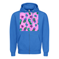 True Royal summer ocean seamless pattern Zipper Hoodie - BundleAndBundleShop