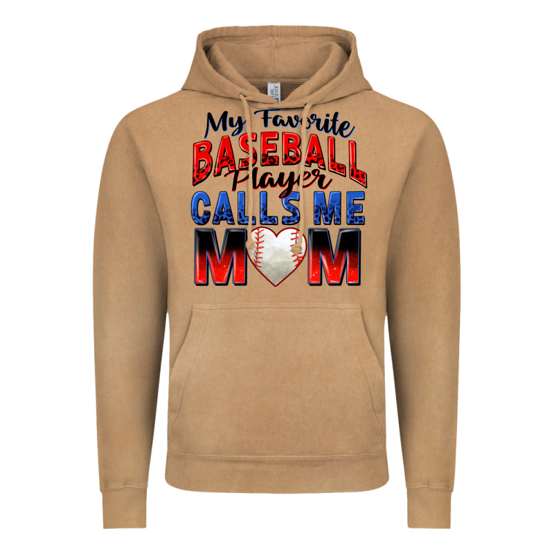 My Favorite Baseball Player Calls Me Mom Vintage Hoodie by Zillion Design Studio | Teevron