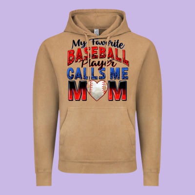 My Favorite Baseball Player Calls Me Mom Vintage Hoodie Designed By Zillion Design Studio