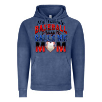 Vintage Denim my favorite baseball player calls me mom Vintage Hoodie - Zillion Design Studio