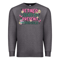 Charcoal Heather retired library kid present bookish girlie Premium Sweatshirt - MaliasSmallBusiness
