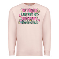 Pale Pink retired library kid present bookish girlie Premium Sweatshirt - MaliasSmallBusiness