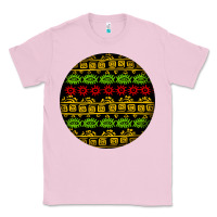 Bubblegum Pink african masks round earrings Classic Tee - BundleAndBundleShop