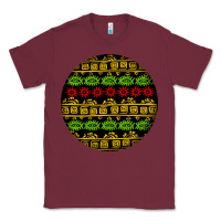 Burgundy african masks round earrings Classic Tee - BundleAndBundleShop