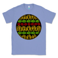 Colony Blue african masks round earrings Classic Tee - BundleAndBundleShop
