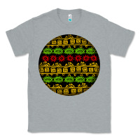 Heather Grey african masks round earrings Classic Tee - BundleAndBundleShop
