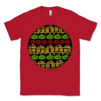 Red african masks round earrings Classic Tee - BundleAndBundleShop