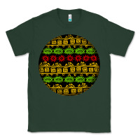 Sports Green african masks round earrings Classic Tee - BundleAndBundleShop