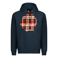 Christmas Tartan Patch Premium Hoodie | Teevron