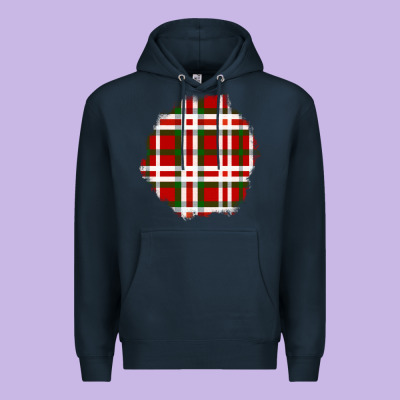 Christmas Tartan Patch Premium Hoodie Designed By Bundleandbundleshop