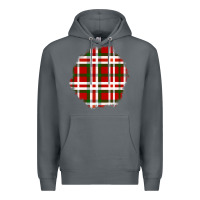 Rock Christmas Tartan Patch Premium Hoodie - BundleAndBundleShop