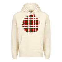 Sandshell Christmas Tartan Patch Premium Hoodie - BundleAndBundleShop