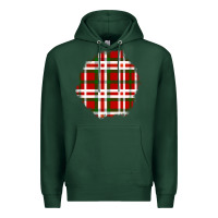 Sports Green Christmas Tartan Patch Premium Hoodie - BundleAndBundleShop