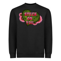 Black valentine's day stuck on you heart sunflowers Heavyweight Sweatshirt - RanaPortraitStore