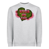 Heather Grey valentine's day stuck on you heart sunflowers Heavyweight Sweatshirt - RanaPortraitStore