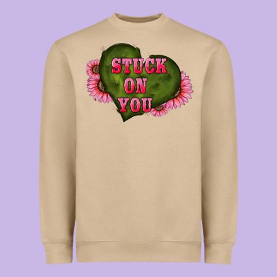 Valentine's Day Stuck On You Heart Sunflowers Heavyweight Sweatshirt Designed By Ranaportraitstore