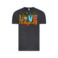 Vintage Black love camping Vintage Tee - Zillion Design Studio
