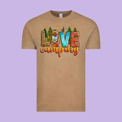 Love Camping Vintage Tee Designed By Zillion Design Studio